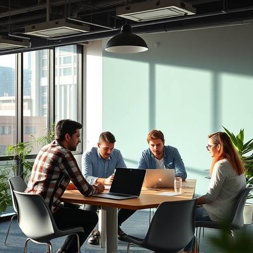 Photo showing the initial team of Interview Ace brainstorming in a Melbourne office in 2018